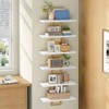 Floating Shelves 15 Inch Wall Shelf Set of 3 White and Gold 2 - Tier Hanging Storage for Bathroom Living Room Bedroom Kitchen - 4 of 4