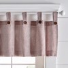 Elrene Tucker Ticking Stripe Button Tab Top Window Kitchen Valance - Elrene Home Fashions - 2 of 4