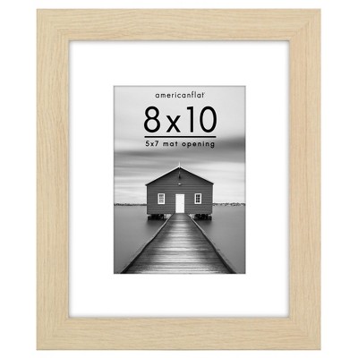 Americanflat Wide Molding Picture Frame with Mat