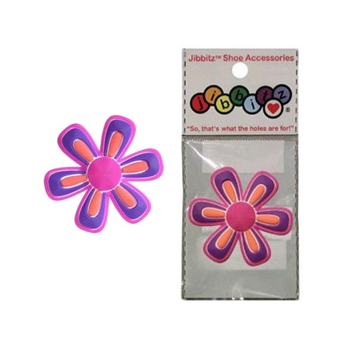 Jibbitz Rubber Phone Case Charm for Crocs O Dial Pink Purple Flower