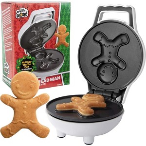 Cucina Pro Gingerbread Man Mini Waffle Maker- Make Breakfast Fun for Kids w Cute 4 Inch Waffler Iron, Electric Non Stick Breakfast Appliance - 1 of 4