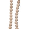 Kurt Adler Natural Unfinished Wooden Round Beaded Garland, 9ft - 3 of 3