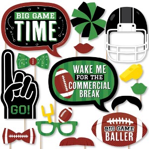 Big Dot of Happiness The Big Game - Football Party Photo Booth Props Kit - 20 Count - 1 of 4