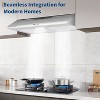 30 in. Stainless Steel Under Cabinet  Kitchen Range Hood with 100 CFM, 3 Speeds Setting, LED Lights, Low Noise, Ducted/Ductless - 3 of 4