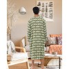 ADR Men's Nightshirt, Soft Cotton Flannel Men's Sleep Shirt, Long Henley Night Shirt Pajama - 3 of 4