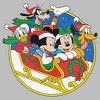 Womens Mickey & Friends Christmas Family Sled Adventures T Shirt - 2 of 3