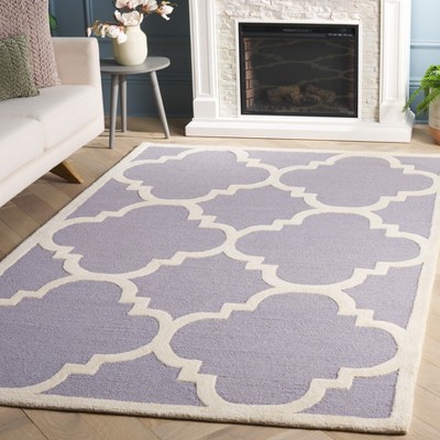 Ivory and Silver Hand-Tufted Wool Square Rug