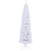 Maggift Artificial Plant 7.5FT White Slim Artificial Christmas Tree Includes Foldable Metal Stand Quick Shape Flock Decor, White, 29.92"*29.92"*80" - 2 of 4