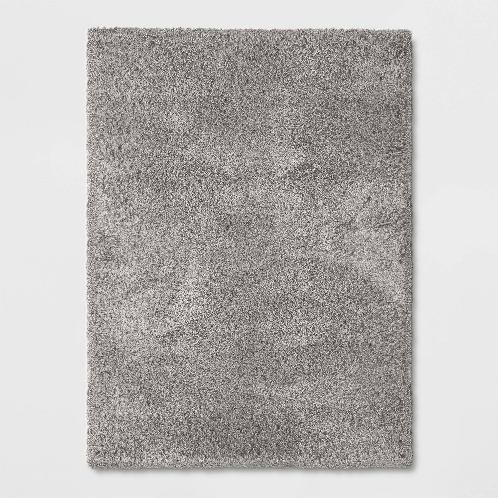 7'x10' Solid Eyelash Woven Shag Rug Gray - Threshold™