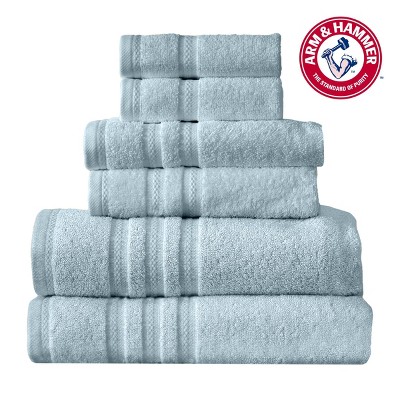 Arm & Hammer 6pc Performance Bath Towels and Hand Towels with Washcloth Set