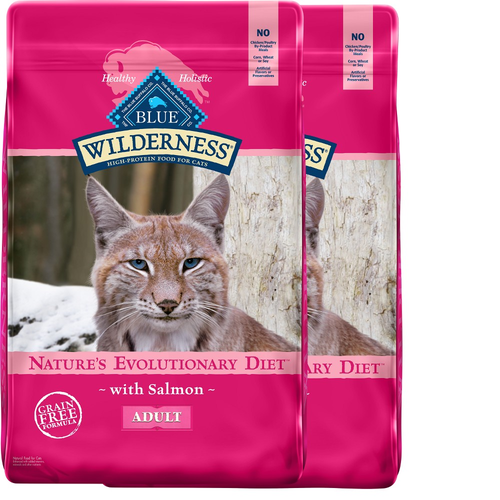 Photos - Cat Food Blue Buffalo Wilderness Grain Free with Salmon Adult Premium Dry  