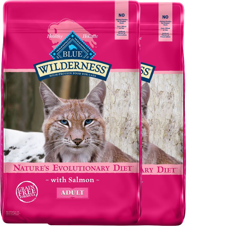 Blue Buffalo Wilderness Grain Free with Salmon Adult Premium Dry Cat Food - 11lbs, 1 of 7