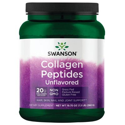 Swanson Collagen Peptides Unflavored 19.75 oz Pwdr.