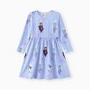 PATPAT Disney Frozen Toddlers Girl 2pcs Elsa And Anna Plush Vest And Naia? Character Print Long-sleeve Dress Set - 2 of 4