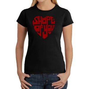 LA Pop Art Women's Word Art T-Shirt - Shape of You - 1 of 4