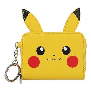 Pokemon Pikachu Face Yellow Mini Zip Around Wallet