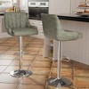 VECELO Set of 2/4 Swivel Adjustable Bar Stools with Back and Arm, Kitchen Island Stools, PU Chairs for Pub, Dining Room - 4 of 4