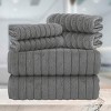 BAGOKIE 100% Turkish Cotton Corduroy Ribbed Bath Towels 6-Piece Set - 4 of 4