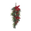 Transpac Artificial 26 in. Multicolor Christmas Gilded Poinsettia Teardrop - 2 of 4