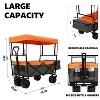 GDFStudio Michelle Folding Steel Wagon with Mosquito Net Cover and Adjustable Handle - 3 of 4