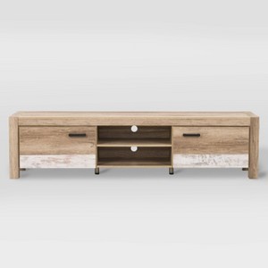 CorLiving Joliet Duotone TV Stand for TVs up to 90" Beige/White : Entertainment Center with Storage, Modern Design - 1 of 4