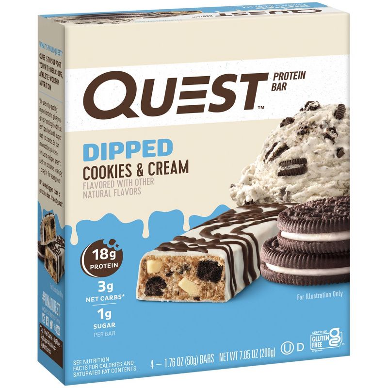 Quest Nutrition Protein Bars - Dipped Cookies & Cream, 4 of 8