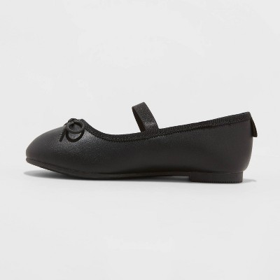 New Girls/Childrens Black Mary-Jane Ballerina Style School Shoes UK Size 