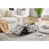 PAGED Modern Reversible Lid Small Coffee Table Ottoman with Hidden Storage,Square Upholstered Storage Center Table for Living Room,Bedroom - 3 of 4