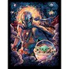 Men's Star Wars The Mandalorian Starry Night Best Friend Portrait T-Shirt - 2 of 4