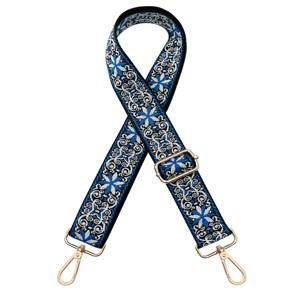 Wrapables Wide Adjustable Crossbody Handbag Strap, Women's Replacement Bag Strap for Purses, Blue Starflower - 1 of 4