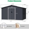 Outdoor Metal Storage Shed Garden Tool House With Lockable Doors for Yard - 2 of 4