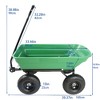 Lyngins Heavy-Duty Garden Cart,180° Turn Dump Wagon Cart with 10-Inch Pneumatic Tires, Easy Assembly Garden Dump Truck for Yard & Outdoor Hauling - 3 of 4