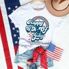 Simply Sage Market Women's Happy 4th Of July Rainbow Short Sleeve Graphic Tee - 3 of 4