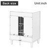 24" Bathroom Cabinet Vanity With Sink Solid Wood Frame Storage Cabinet With 2 Close Doors Adjustable Shelf Bathroom Furniture - 4 of 4