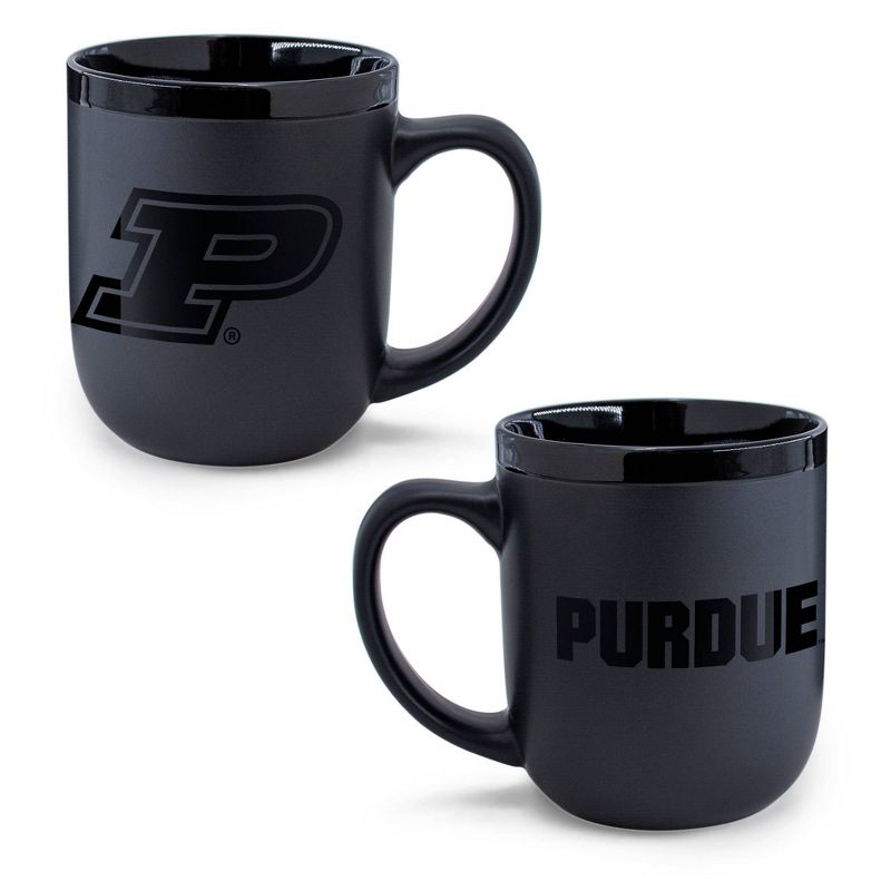 NCAA Purdue Boilermakers 12oz Ceramic Coffee Mug - Black, 3 of 4