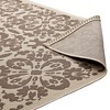 Modway Ariana Vintage Floral Trellis 9x12 Indoor and Outdoor Area Rug in Light and Dark Beige - 4 of 4