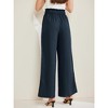 INSPIRE CHIC Women's Tie Knot High Waist Pleated Wide Leg Pants with Pockets - 4 of 4