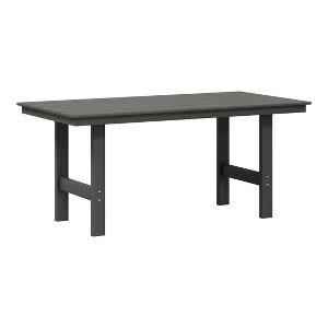 WestinTrends Ashore Outdoor Modern HDPE 66" Wide Rectangle Patio Dining Table for 6 - 1 of 4