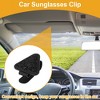 Unique Bargains Universal Car Sunglasses Clip with Magnetic PU Leather 3.15"x2.36" 1 Pc - 2 of 4