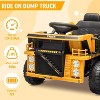 12V Ride On Dump Truck, Ride On Car Toy for Kids with Remote Control,Electric Dump Bed,Shovel, Music Player for Kids 3+ - 3 of 4