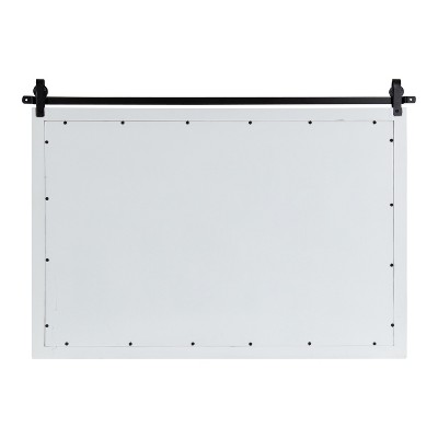 Skylan Modern Farmhouse 38x27 White and Black Wall Mirror