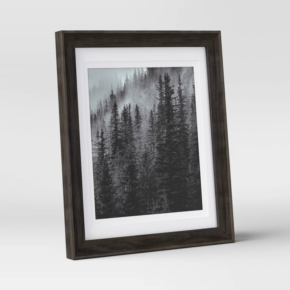 Photos - Photo Frame / Album 8" x 10" Double Matted Table Frame Dark Brown - Threshold™