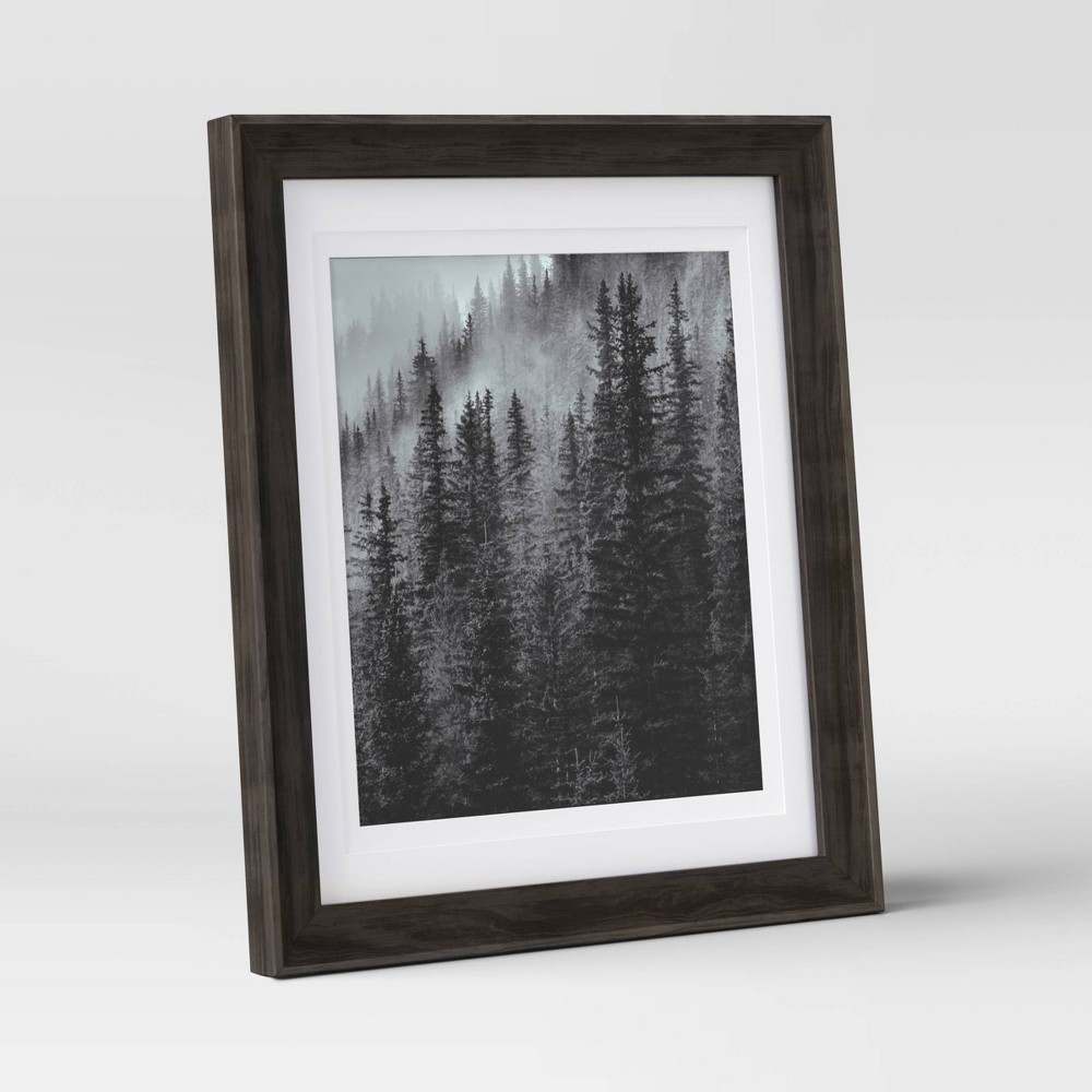 8" x 10" Double Matted Table Frame Dark Brown - Threshold Traditional Style, Wall/Tabletop Display