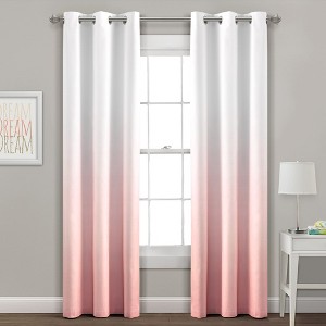 Home Boutique Mia Ombre Insulated Grommet Blackout Window Curtain Panels Blush 38X95 Set - 1 of 1