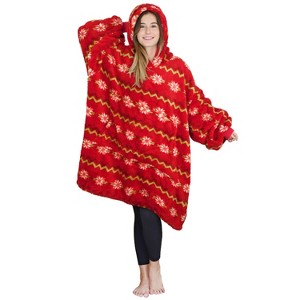 Tirrinia Woman Oversized Wearable Blanket Hoooded Sweatshirt, Warm Cozy Gift for Women Wife - 1 of 4