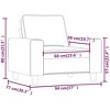 vidaXL Comfortable Black Sofa Chair in Fabric and Metal - Modern 1-Seater Design for Living Room/Office/Lounge Area - 4 of 4