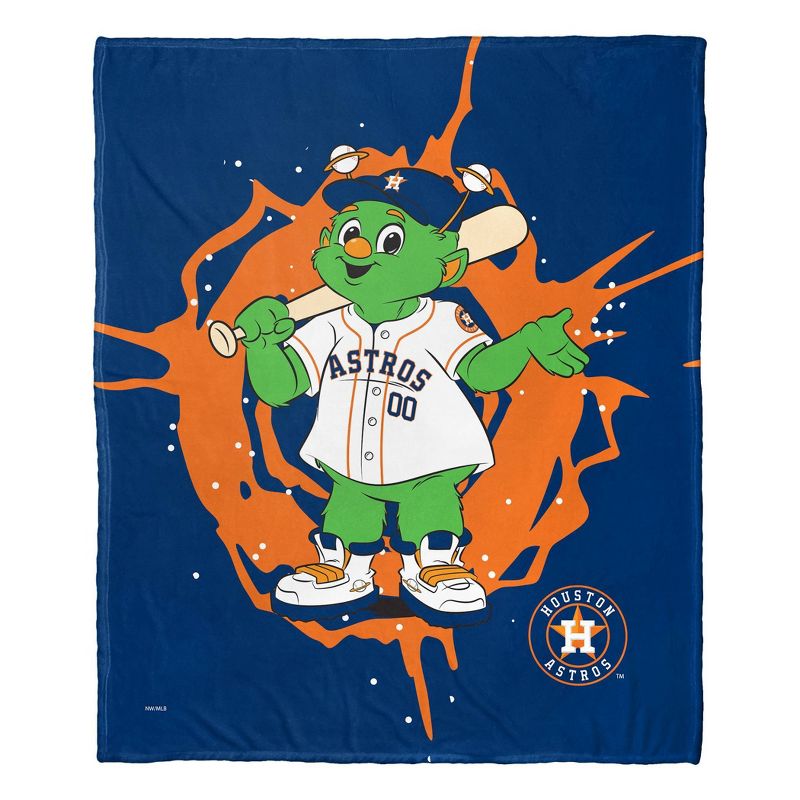 50&#34;x60&#34; MLB Houston Astros Mascot Silk Touch Throw Blanket, 1 of 6