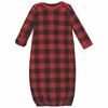 Hudson Baby Infant Boys Cotton Gowns, Buffalo Plaid Family - 4 of 4