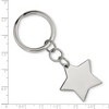 Black Bow Jewelry Stainless Steel Engravable Polished Star Key Chain - 2 of 3