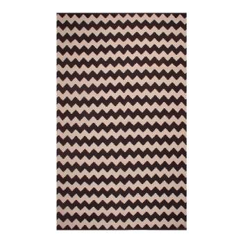 Modern Chevron Zig-Zag Geometric Printed Ultra-Soft Cotton High-Traffic Long-Lasting Indoor Transitional Eclectic Casual Area Rug by Blue Nile Mills